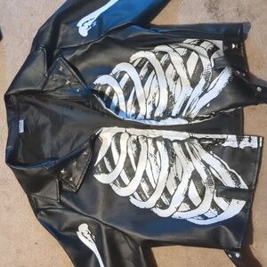 Skeleton Leather Jacket